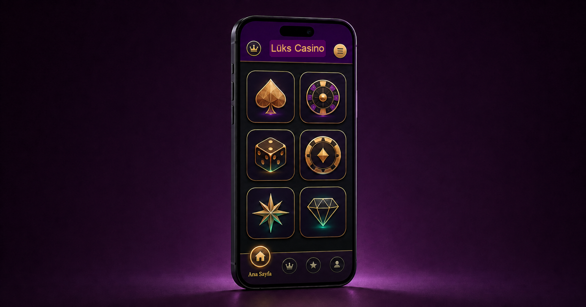 Luks Casino mobile app home screen with game icons