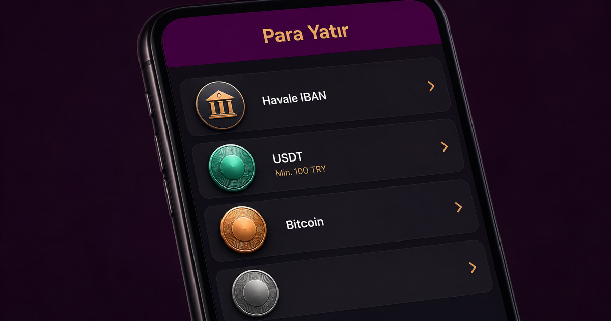 Luks Casino deposit screen: Havale IBAN, USDT and Bitcoin lanes